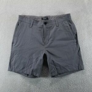 Proof Shorts Mens 32 Gray 7" Chino Mid Rise Stretch Flat Front Performance